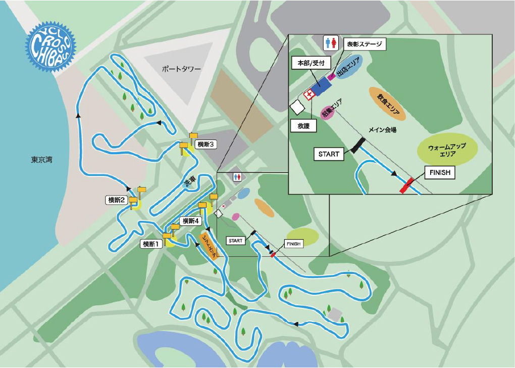 アッシュガーレ presents シクロクロス千葉25-26　コースマップ