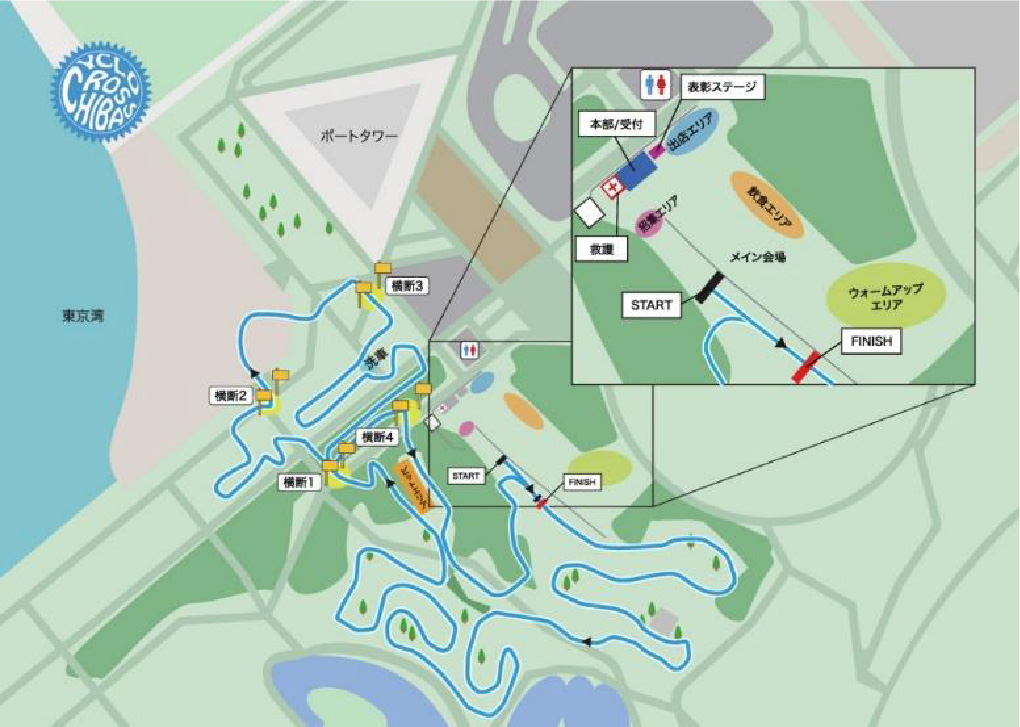 アッシュガーレ presents シクロクロス千葉25-26　コースマップ（ショート）